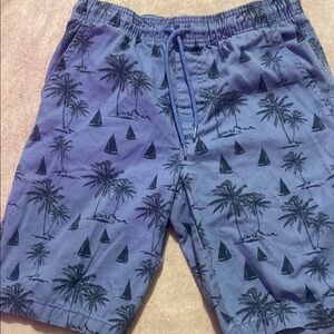 Blue Palm Tree Print boys size 14
